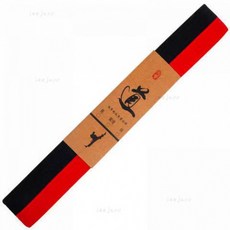 優選熱賣跆拳道腰帶，多色可選，兒童考級道帶，客製化繡字服務, 紅黑帶1.8米-單圈, 1個