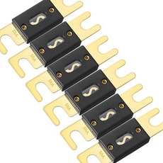 12V 및 24V 오디오 해상 차량 비디오 시스템 골드 도금 ANL 퓨즈를 위한 SmSeace 6Pack 50amp50a 퓨즈