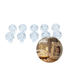 편한집 데코 테라리움 미니조명 장식 아크릴 미니구 10p 테라리움DIY 테라리움소품 미니어처재료, 미니, 10개, 투명