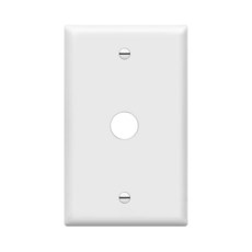 ENERLITES 콤비네이션 듀플렉스 콘센트 또는 단일 3.6cm(1.4인치) 구멍 금속 벽 플레이트 부식 방지 사이즈 2갱 11.4cm x 11.6cm(4.5인치 4.5인, Standard Size, 0.625"- 1 Pack, White
