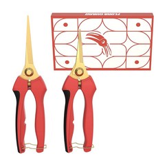 플로라 가드 가든 가위 u2013 8.2인치 스트레이트 팁 & 7.2인치 커브드 블레이드 가지치기 가위로 정원 가꾸기 훌륭한 크리스마스 선물 꽃 식물 관리의 정밀한 트리밍에, Classic