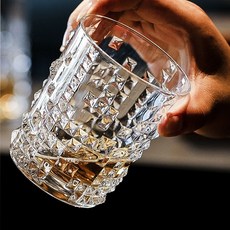【開發票/統編】高顏值水晶玻璃威士忌杯 - 歐式大容量啤酒杯 時尚輕奢無鉛水杯 ins簡約風茶杯咖啡杯960112, 1個, 矮款迪拉鉆杯(6pcs)