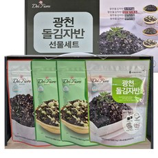 광천 돌김자반 선물세트 3종 4P선물세트 오리지널 새우멸치볶음 라이스칩