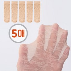 여성용 고탄력 살색 발목스타킹 양말 발목 시스루 스타킹 5켤레