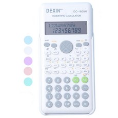 학생용 과학 계산기 240가지 기능 2줄 표준 과학 계산기 귀여운 학교 사무실 용품 학교용 수학 계산기 (화이트), 학생용 과학 계산기, 240가지 기능 2줄 표준 과학