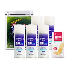 그린 에어파스 쿨 스프레이 200ml x 5개 스프레이 파스 + 대일 쿨파프 5매, 1세트, 6개입