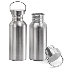 단일 벽 스테인리스 스틸 물병 비절연 502.8ml(17온스) 금속 음료 용기 휴대용 루프 누출 방지 비단열 BPA 프리 스포츠 비치 고어 사이클리스트 러너 하이커