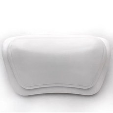 台灣出貨 浴缸枕頭spa頭枕 泡澡防水防滑彈性靠背墊 玫瑰造型浴枕, 白色, 1個