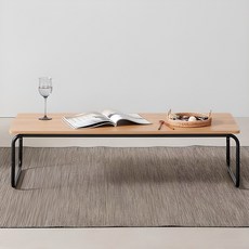 트레벨 좌식 커피 테이블 1200, 블랙