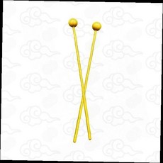 타악기채 실로폰 연주용 말렛 노란색 플라스틱 헤드 나무 손잡이 음악 교육용 스틱, 상세페이지 참조, 1개