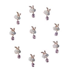 빈티지 꽃 버튼 헤어 핀 의류 장식 공예 재봉, 1개