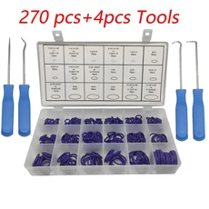 니트릴 씰링 개스킷 키트 내유광 고온 수리 상자 배관 멀티모달 와셔 고무 오링, 20 270pcs purple kits
