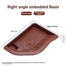 노란색 테두리 거북이 욕조 반 물 파충류 물과 먹이 겸용 기어다니는 애완동물 번식 상자 조경, red S-9dantipool