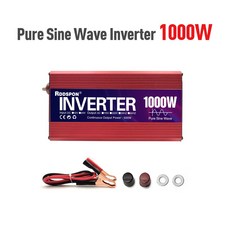 RDDSPON 순수 정현파 인버터 1000W 1600W 2200W 3000W DC 12V V - AC 110V 220V 50Hz 60Hz 전압 변환기 태양광 컨버터, [01] 1000W, [02] V용, [02] 110V용