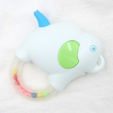 그린라이프 코끼리 딸랑이, 혼합 색상, 1개