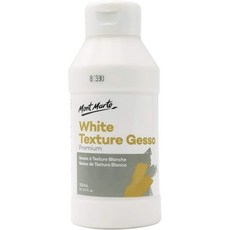 몽 마르테 프리미엄 화이트 텍스처 게소 8.45온스250ml 아크릴 페인트 유화 물감 색연필 파스텔 흑연 및 숯에 적합, 8.5 Fl Oz (Pack of
