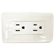 Panasonic國際 WNF 4602K 附接地極雙插座 米色 雙孔插座 國際牌 台灣製造, 1個