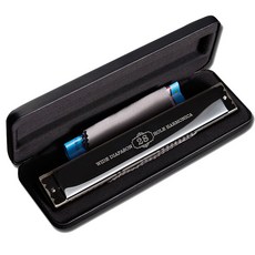 성인용 전문가용 하모니카 28홀 고급 수입 연주용 휴대용 악기 초보자용 크로매틱 트레몰로 다용도 음악 연습용, 1개, G_28홀 광택 블랙 A조 복음 + 교재, 단일 모델