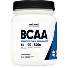 Nutricost 뉴트리코스트 BCAA 90서빙 파우더 영양제 건강보조식품, 1개