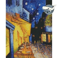 카페테라스 풍경 보석십자수 프레임아트 보석십자수 비즈공예 인테리어 액자 취미생활 해바라기 하모니아트 집들이 꽃 인물 풍경+글로벌커머스랩벌Shop, 빠른배송