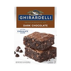 기라델리 다크 초콜릿 프리미엄 브라우니 믹스 20온스 (4팩) GHIRARDELLI Dark Chocolate Premium Brownie Mix 20 Oz (Pack of 4, 1개, 566g