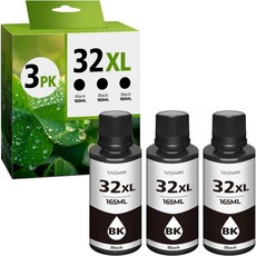HP 스마트탱크 7602 6001 5101 7301 프린터용 31 잉크 32XL 검정 병 세트 (10개입) - 651 5000 5103 7001 5102 7002 7006 프린