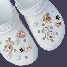 보석 곰돌이 파츠 12p 세트 럭셔리 디자인 샌들 끼우는 장식 세트