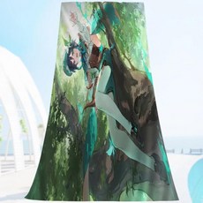 비치 타월 만화 귀여운 여름 대형 목욕 풀 수영 여행