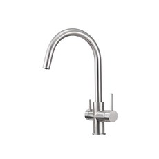 【MIT台灣製造】GEMU格沐衛浴 304不鏽鋼三用廚房龍頭 LF無鉛認證 三路出水 可接濾水器、淨水龍頭、RO龍頭, 1個, 主體(含軟管&固定配件)