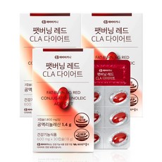 에버비키니 팻버닝 레드 CLA 다이어트 식품 18g, 30정, 3개