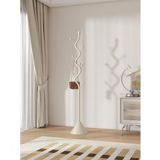 스탠드 행거 옷걸이 철제행거 나무가지형 모자걸이 브랜드 크림화이트 단단한받침대, 마켓 골드 추중량받침대