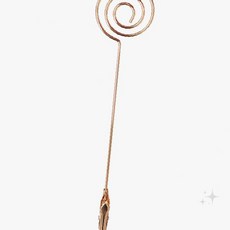 나선형 와이어 메모 홀더 클립 사진 전시 카드 거치대 장미금빛 메탈 스프링 받침, 1개, 상세페이지 참조