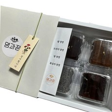 양갱 세트(팥/ 도라지/ 밤/ 흑임자 )-쇼핑백 고급 전통 양갱 디저트, 220g, 1개