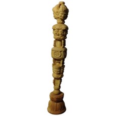 穢跡金剛杵（10公分）黃揚木精雕聖品 - 宗教工藝品擺件，祈福避邪保平安, 1個