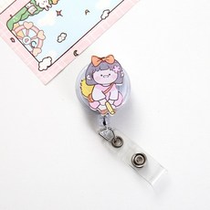 易拉扣 伸縮扣 熊熊 兔子 女孩 狗狗 護士/醫療人員/醫師/學生/證件夾/證件扣/吊飾 卡娜赫拉 達菲熊 護理師, 1個, 8號