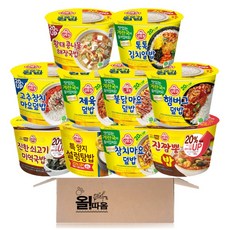 오뚜기 컵밥 10종 각 1개씩 1호 (진한소고기미역+특양지설렁탕+진짬뽕+고추참치+참치마요+제육+황태콩나물+톡톡김치+불닭마요+햄버그), 1세트