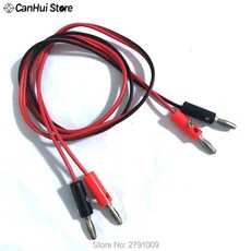 더블 바나나 플러그 테스트 리드 스택형 케이블 고전압 전력 라인 1M 4MM 100CM, 1개, 1개입, 선택: 기본