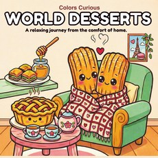 세계 디저트 색칠 책: 전 세계에서 온 대담하고 쉬운 달콤한 간식 30가지 성인 청소년 및 초보자를 위한 음식 & 간식: 간단하고 큰 ... 스트레스 해소를 사탕 마커 친화적, 기본