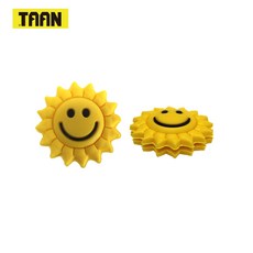 TAAN 이모티콘 해바라기댐프너 엘보링 옐로우 낱개1개, 단품