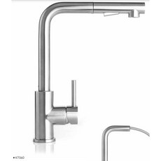 VASA不鏽鋼 伸縮冷熱廚房龍頭 KT060，不鏽鋼材質、伸縮設計、冷熱水混合, 1個