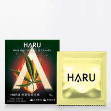 HARU STEAMY KING HEAD 熱愛輕薄保險套, 1個, 4個裝