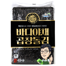 금복식품 완도산 바다야채 곱창돌김 50매 1봉 전장김 햇김, 1개, 200g