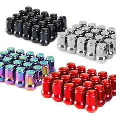 락모터스 자동차 락너트 P1.5XM12 현대 기아 호환 스페셜키 휠너트 휠볼트 경량너트 락볼트 휠 타이어튜닝 차량용, 7각너트실버, 1세트