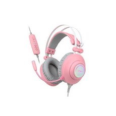 헤드셋 HACKER N550 ENC 가상7.1ch RGB 진동 핑크색상 해커, 헤드셋 HACKER N550 ENC 가상7.1ch RG