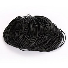 牛皮繩圓繩子皮條, 直徑1mm 黑色1米, 1個