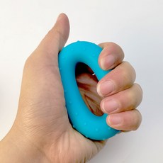 도넛 악력기 실리콘 손 운동 압력기, 블랙, 1개