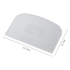 日本進口 烘焙用颳闆 帶刻度可彎曲 梯形颳闆 麵團切刀 奶油颳刀 颳刀 颳闆 烘焙颳闆 塑膠颳刀 麵團切割闆, 1個, 白色