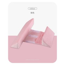 嬰兒睡姿定型枕 粉色可拆洗 寶寶側睡靠枕 防偏頭三角支撐 可調節距離, 粉色
