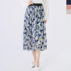 KYI 80905 여자꽃무늬밴딩스커트 스커트 바지 여성 스 shn+01464NK