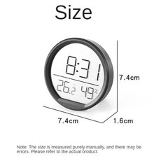 디지털 벽시계 온도 습도 날짜 표시 주방 연구용 전자 테이블 알람 시계 냉장고, 기본, 1개